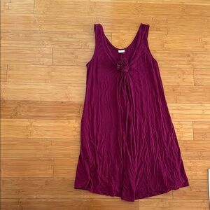 Women's Burgundy Sleeveless Dress